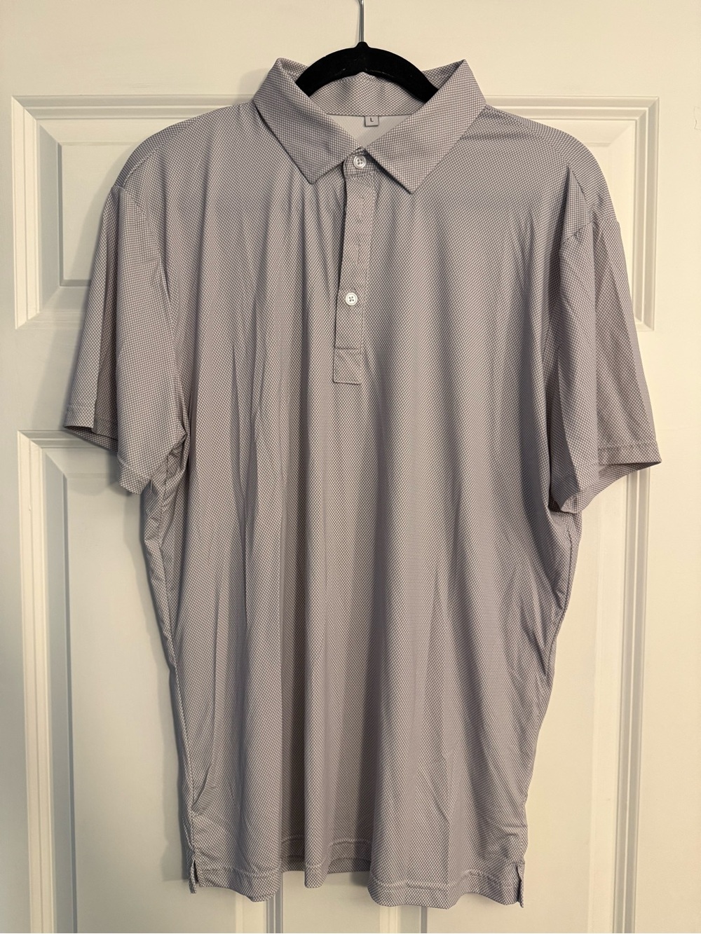 Men's Short-Sleeve Light Gray Polo Shirt